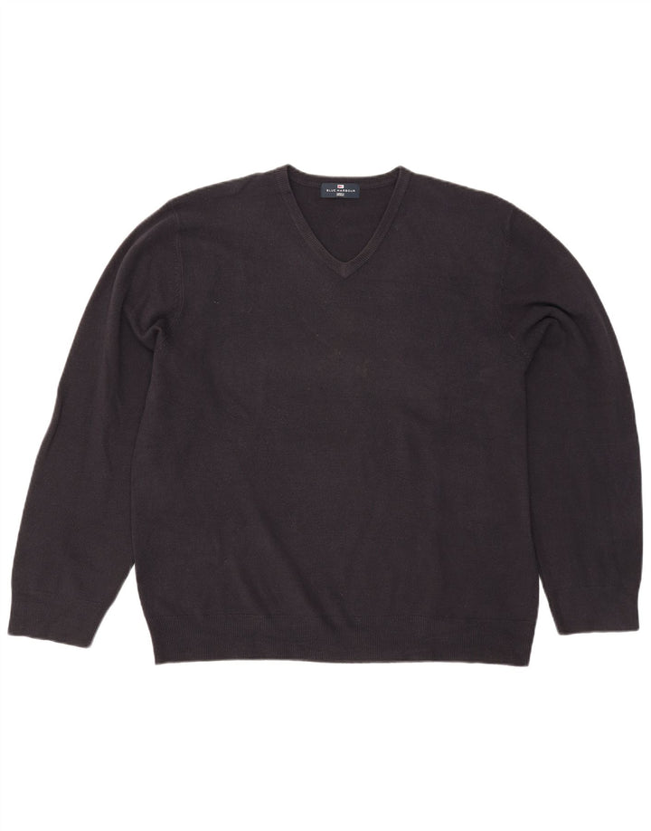 Marks & Spencer Herre Blue Harbor V-hals sweater 2XL Navy Akryl