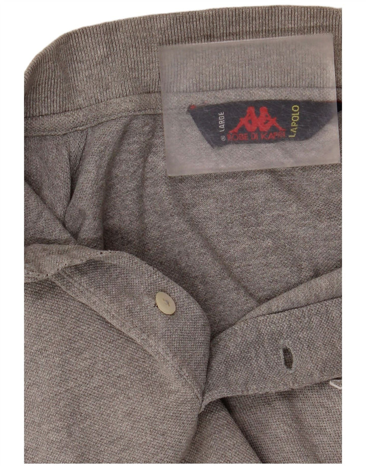 KAPPA Langærmet poloshirt til mænd, stor grå