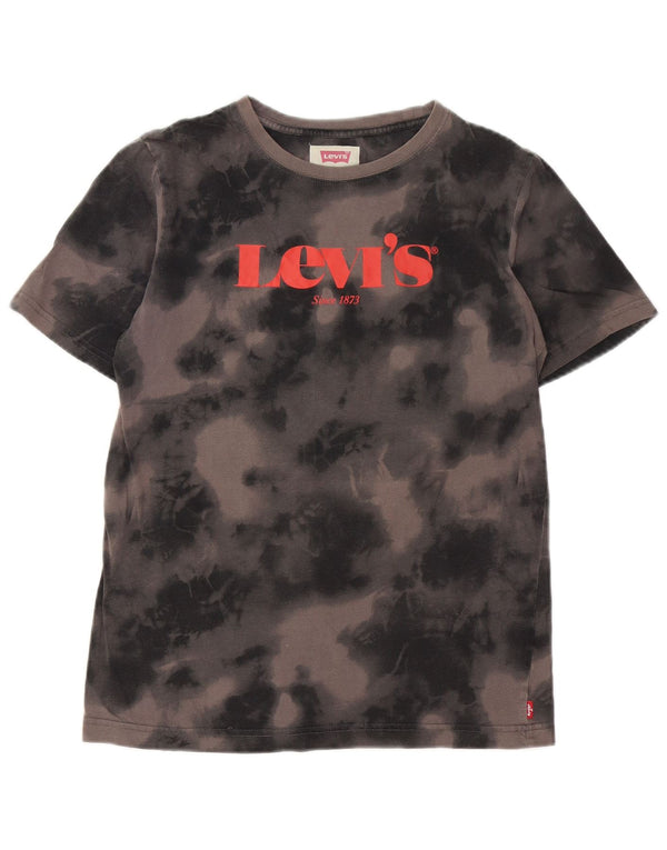 Levi's Boys Grafisk T-shirt Top 15-16 år Grå Tie Dye Bomuld