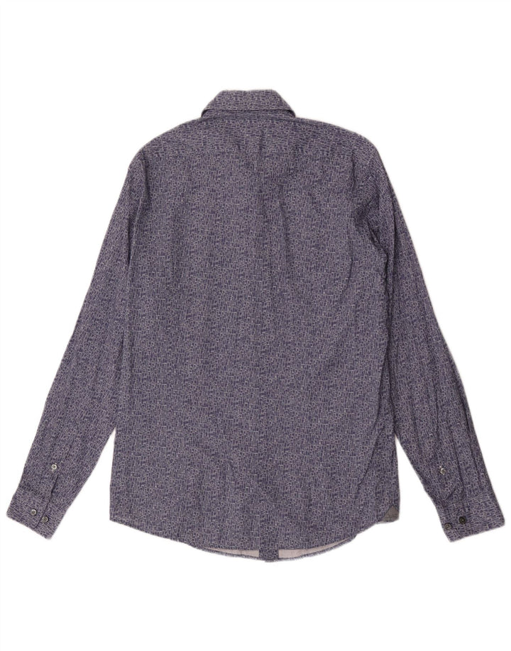 Hugo Boss Herre Regular Fit skjorte Medium Blue Geometrisk Bomuld