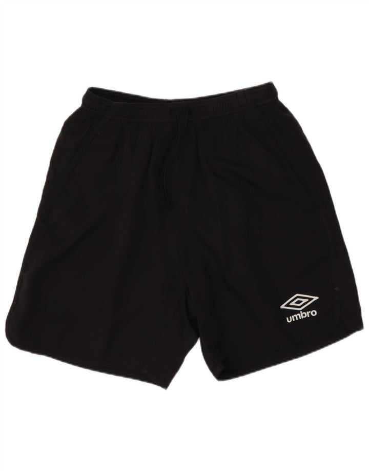 Umbro Herre Graphic Regular Sports Shorts Small Black Polyester