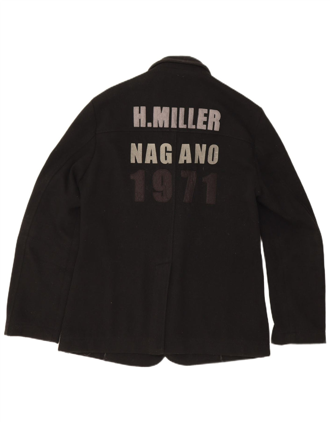 Kejo Herre grafisk 3-knaps blazerjakke UK 38 Medium Sort Uld