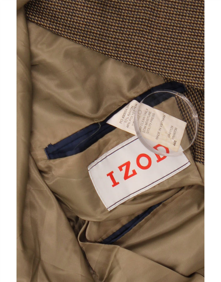 IZOD Herre 2-knaps blazerjakke UK 44 2XL Brun nålestribet Rayon