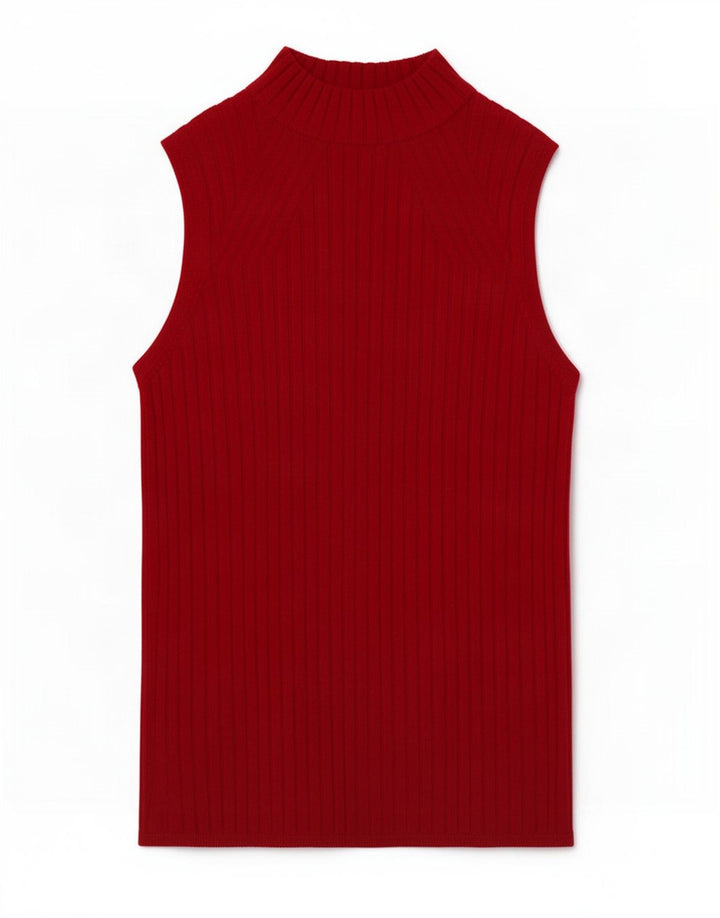 Marks & Spencer Dame Vest Tank Top UK 10 Small Red Viscose