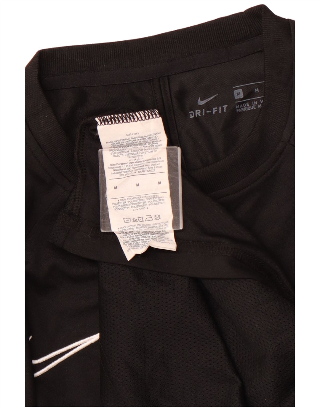 NIKE Herre T-Shirt Top Medium Sort Polyester Sports