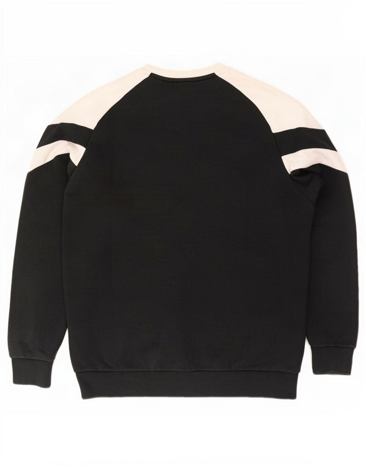 Puma Herre sweatshirt Jumper Medium Sort Colourblock Bomuld