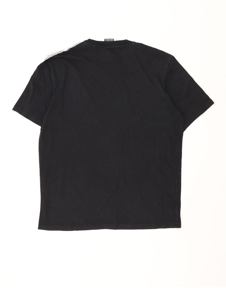 Champion Herre Grafisk T-Shirt Top Stor Sort Colourblock