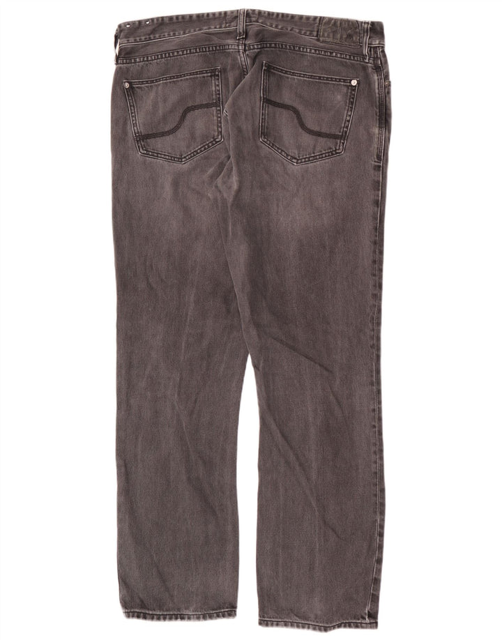 Fat Face Herre Straight Jeans W36 L31 Sort Bomuld