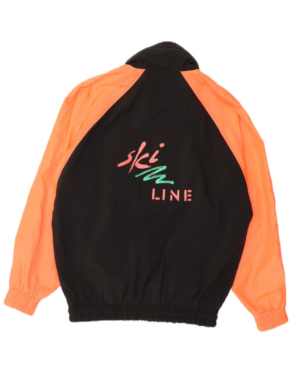 COSMOS Herre Loose Fit Grafisk Windbreaker Jacket UK 36 Small Black