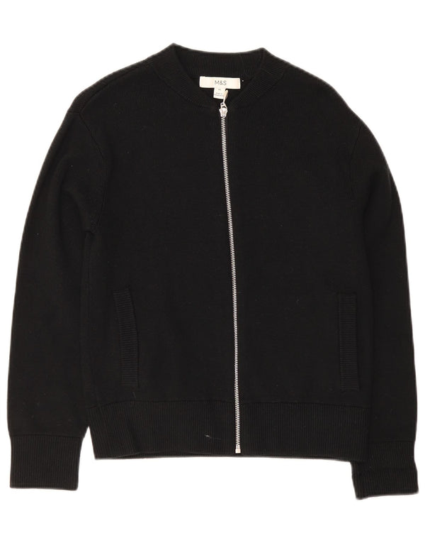 Marks & Spencer Womens Cardigan Sweater UK 6 XS Black Viscose