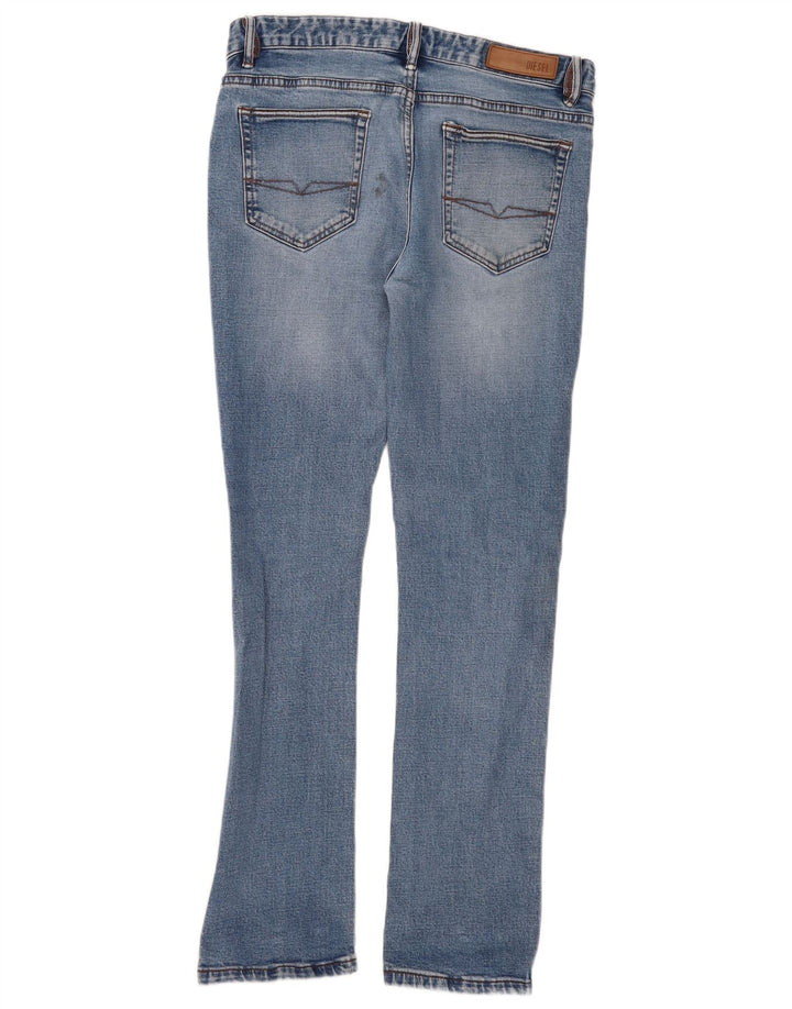 Diesel Herre Straight Jeans W32 L32 Blå Bomuld