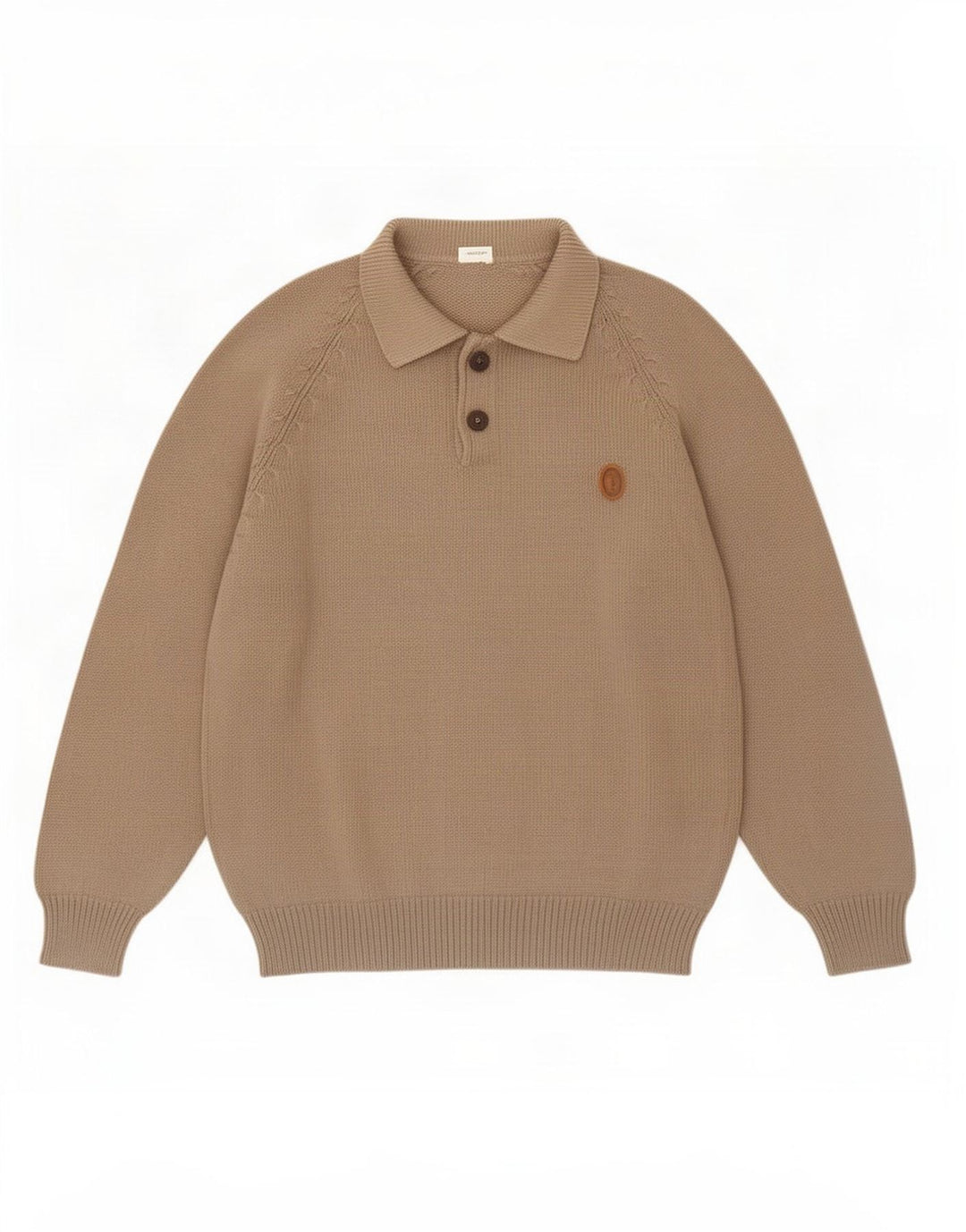 Trussardi Herre Polo Neck Jumper Sweater Medium Beige