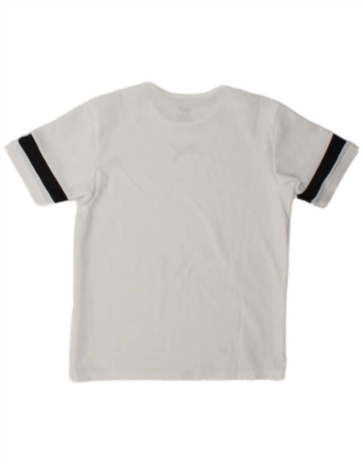 Puma Boys T-Shirt Top 13-14 år Hvid Colourblock