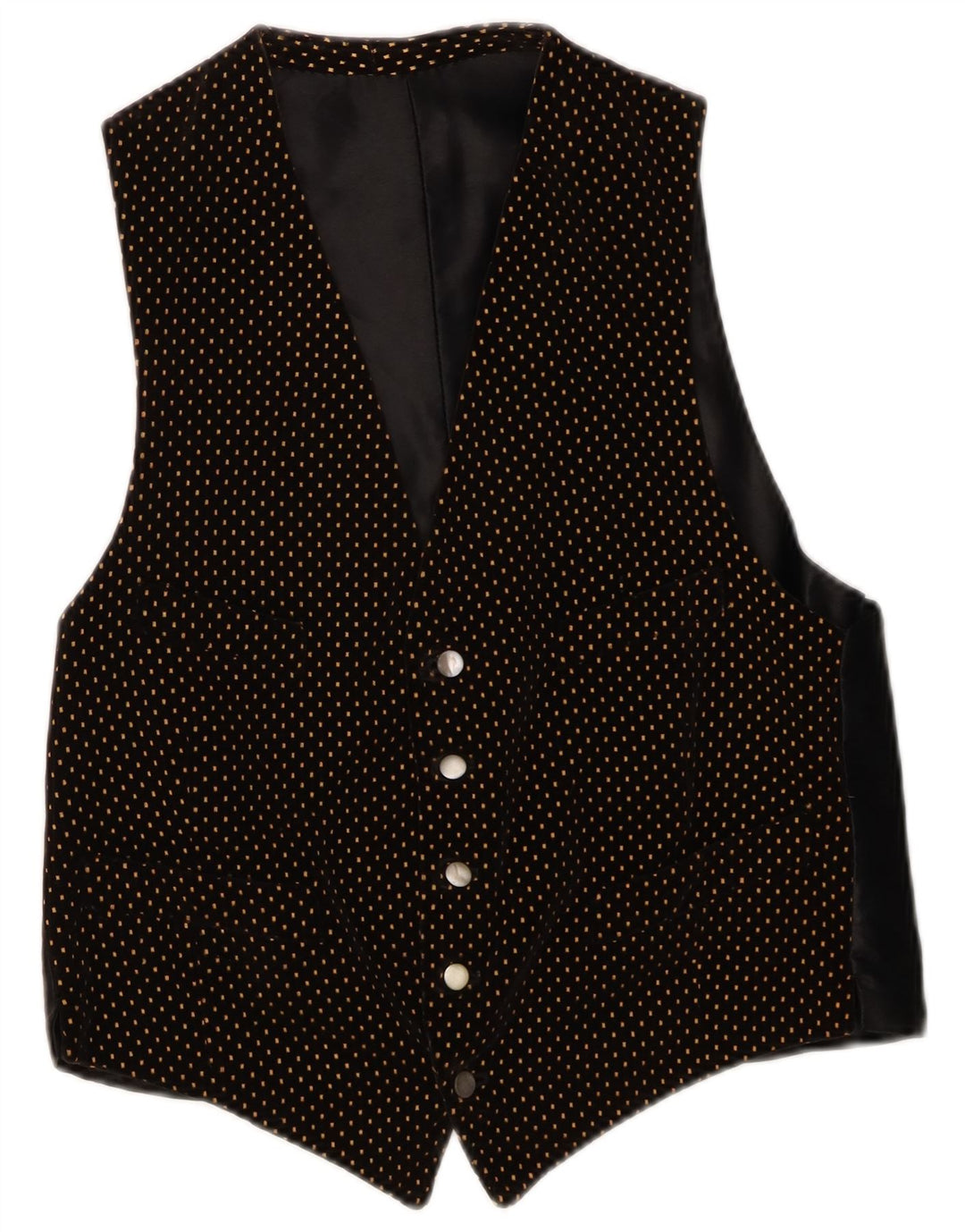 Vintage vest til mænd, lille sort polka Dot