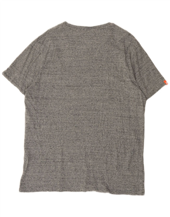 Superdry Herre T-shirt Top 3XL Grå Flecked Bomuld