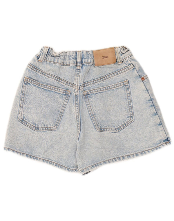 Zara Girls Skort Denim Shorts 9-10 År W24 Blå