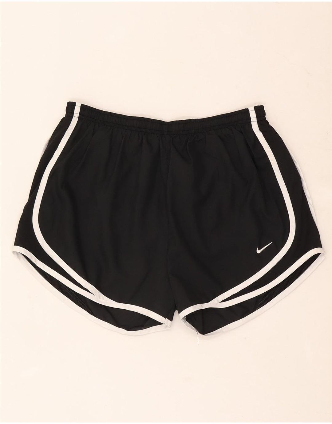 Nike Dame Dri Fit sportsshorts UK 14 Medium Sort Polyester
