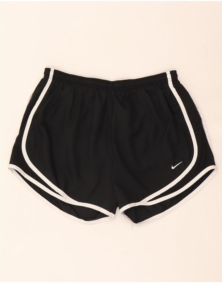 Nike Dame Dri Fit sportsshorts UK 14 Medium Sort Polyester