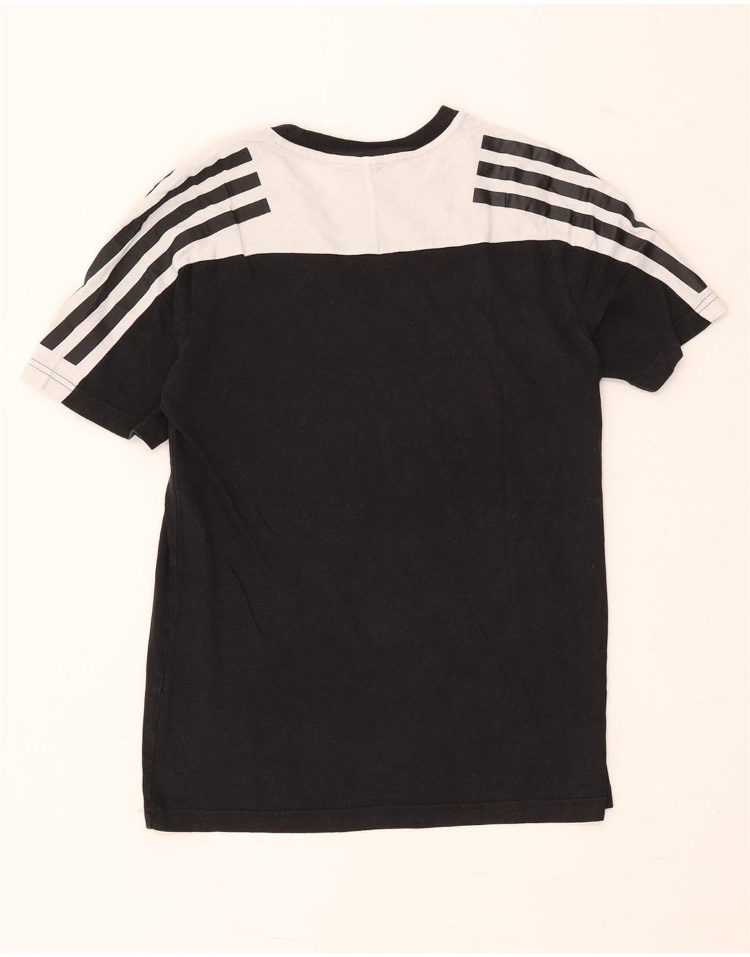 Adidas Herre T-Shirt Top Lille Sort Colourblock Bomuld