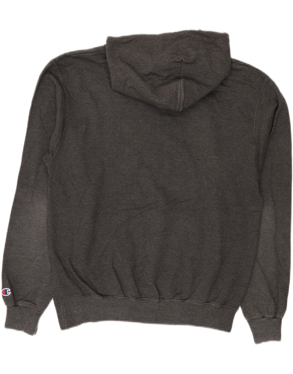 Champion Herre Tufts University Graphic Hoodie Jumper Medium Grå