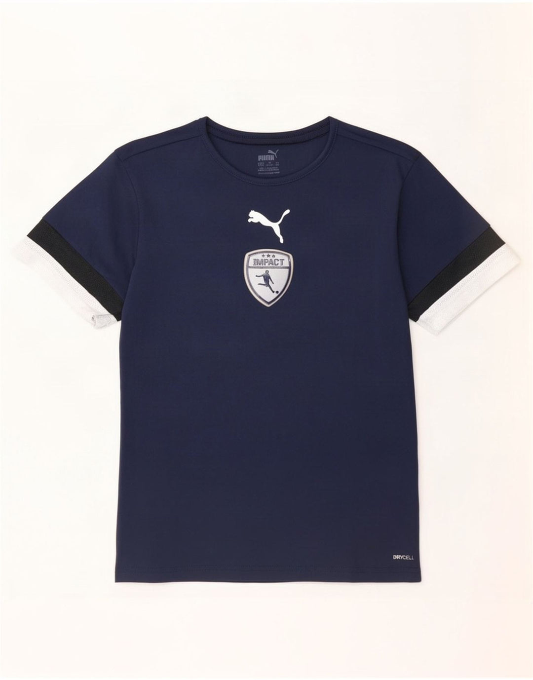 Puma Boys Grafisk T-Shirt Top 13-14 år Navy Blue Colourblock Polyester