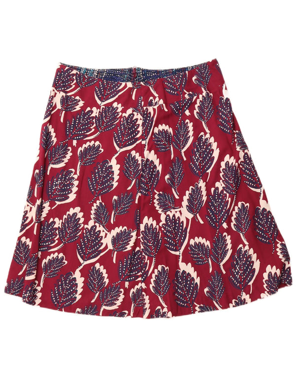 WHITE STUFF Dame A-Line nederdel UK 14 Large W34 Pink Floral Viscose