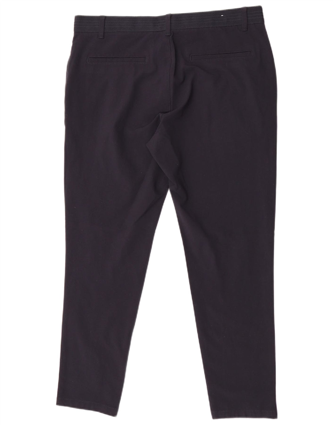Zara Dame Slim Chino Bukser XL W34 L31 Marineblå Polyester