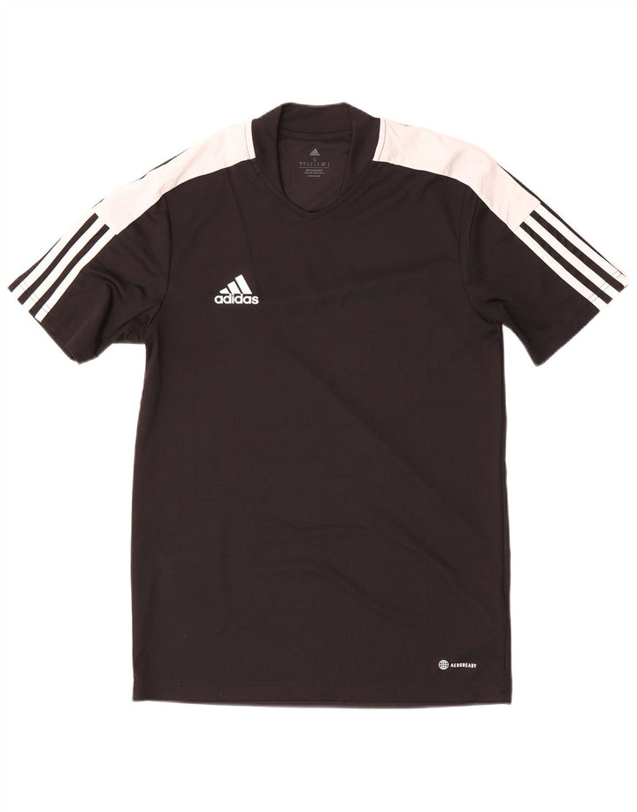 Adidas Herre Aeroready T-Shirt Top Lille Sort Colourblock Polyester