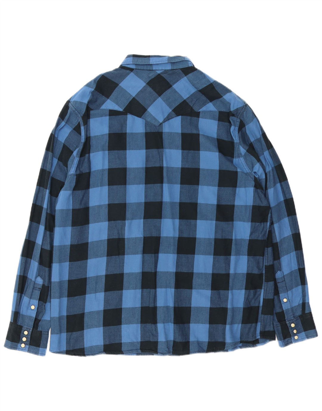 Wrangler Herre Regular Fit Flannel Shirt XL Blue Gingham Cotton