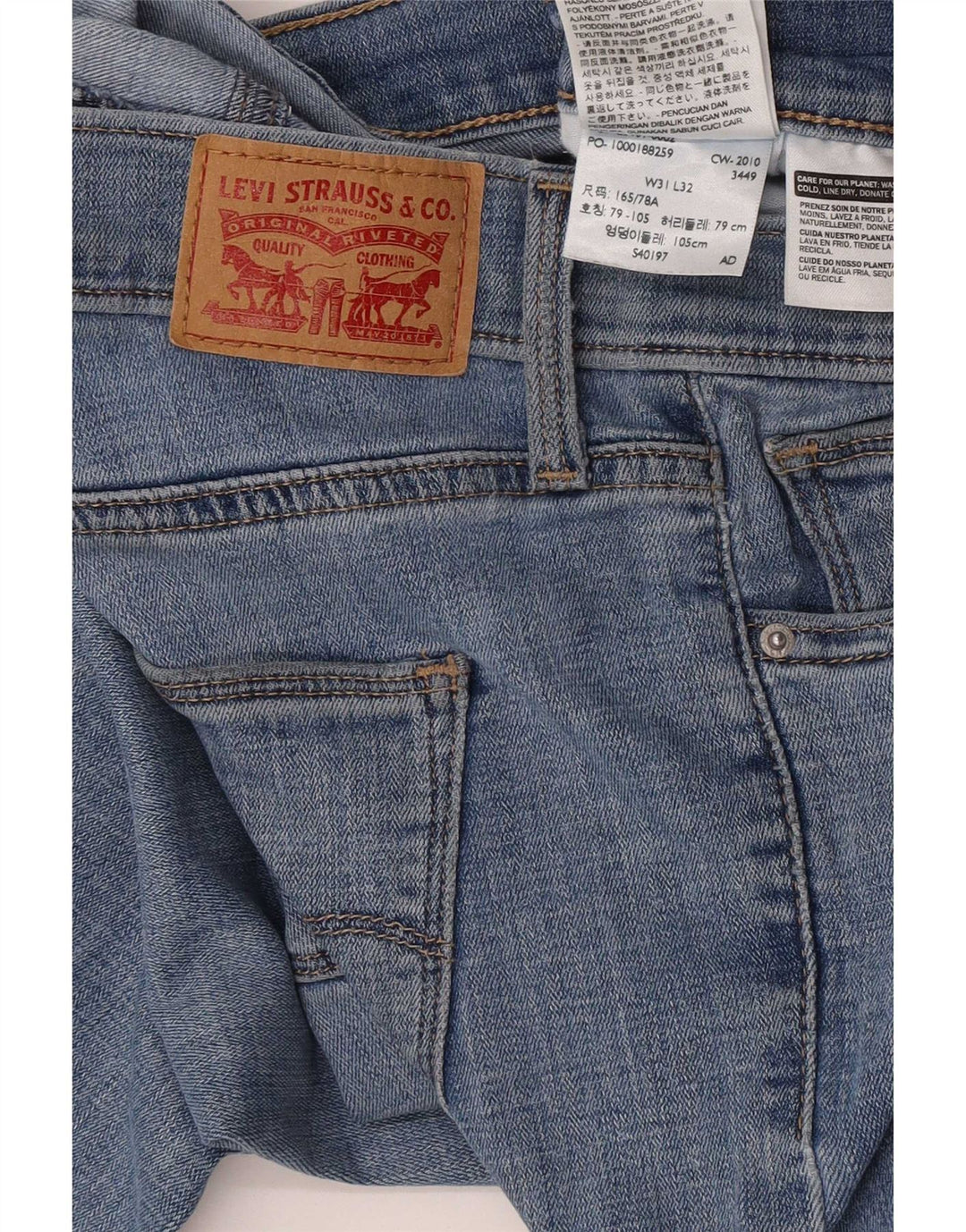 Levi's Slim Jeans til kvinder W31 L32 blå bomuld