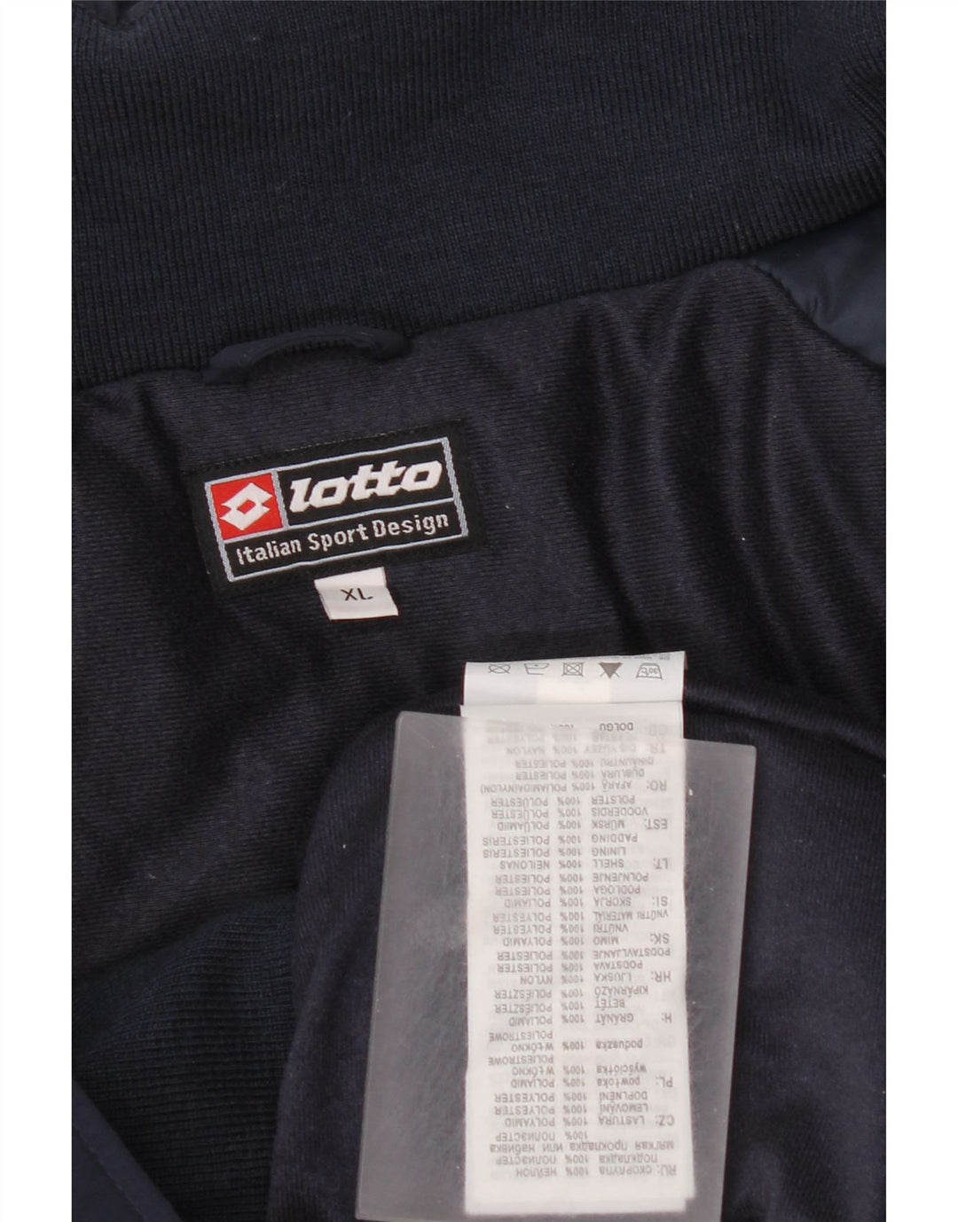 Lotto Herre grafisk træningsdragt Topjakke XL Marineblå Colourblock Polyamid