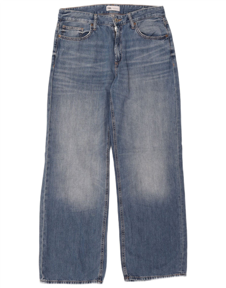 Zara Dame Løse Jeans EU 40 Medium W30 L31 Blå