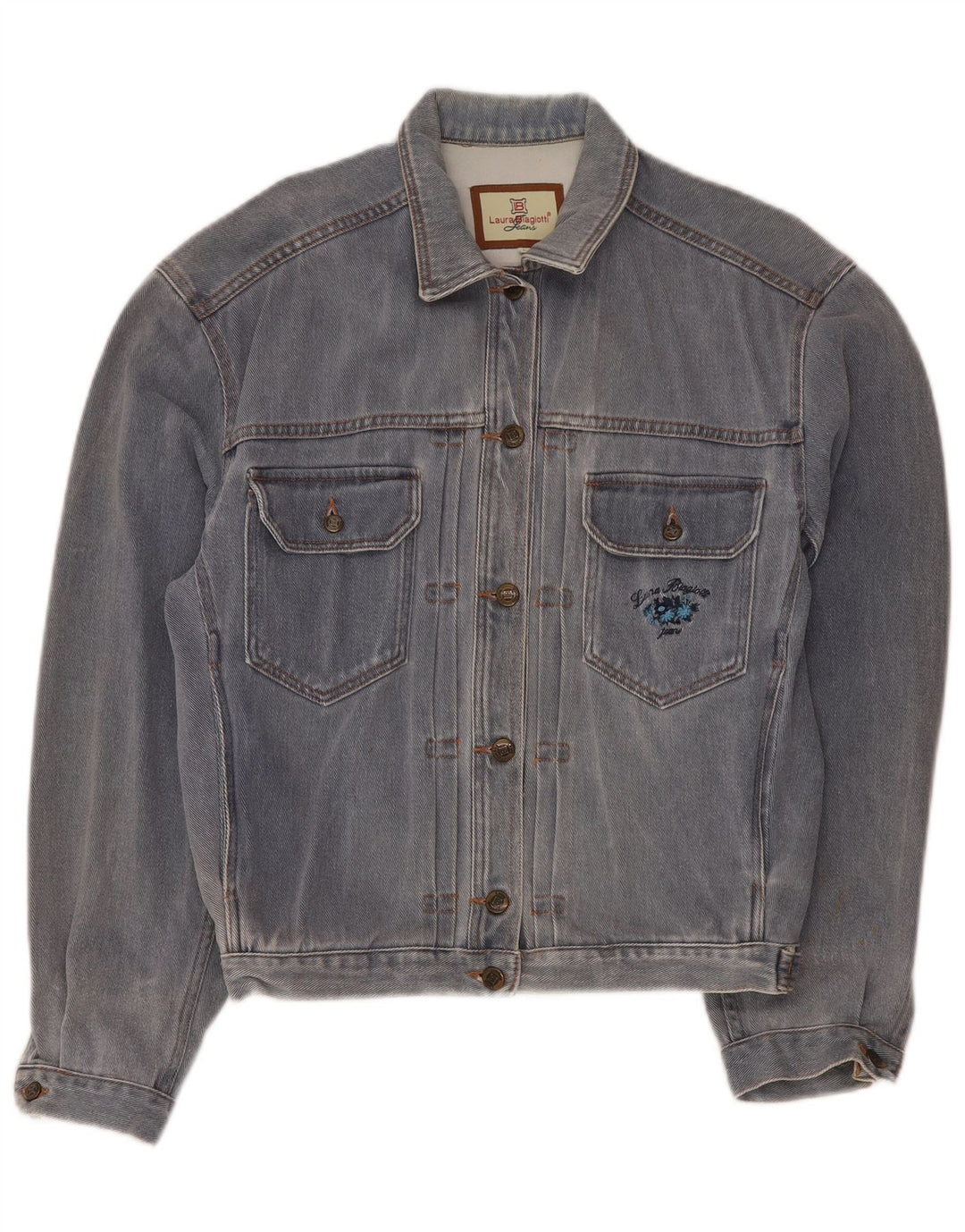 LAURA BIAGIOTTI Dame denimjakke UK 16 Large Blue