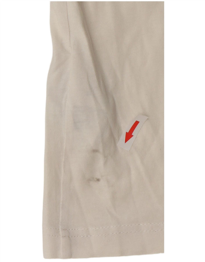 Champion Herre Grafisk T-Shirt Top XS Hvid Bomuld