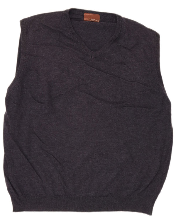 Marks & Spencer Herrevest Tank Top XL Marineblå Merinould