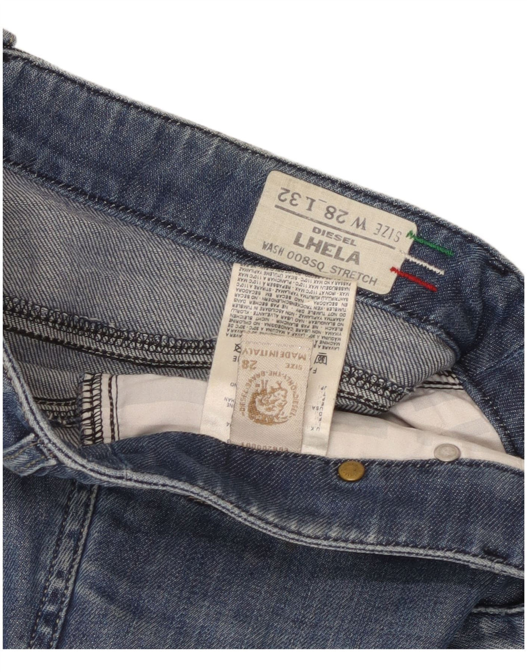 Diesel Dame Lhela Straight Jeans W28 L32 Blå Bomuld