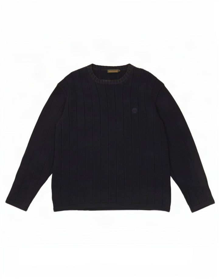 Timberland Herre Boat Neck Jumper Sweater Stor Marineblå Bomuld