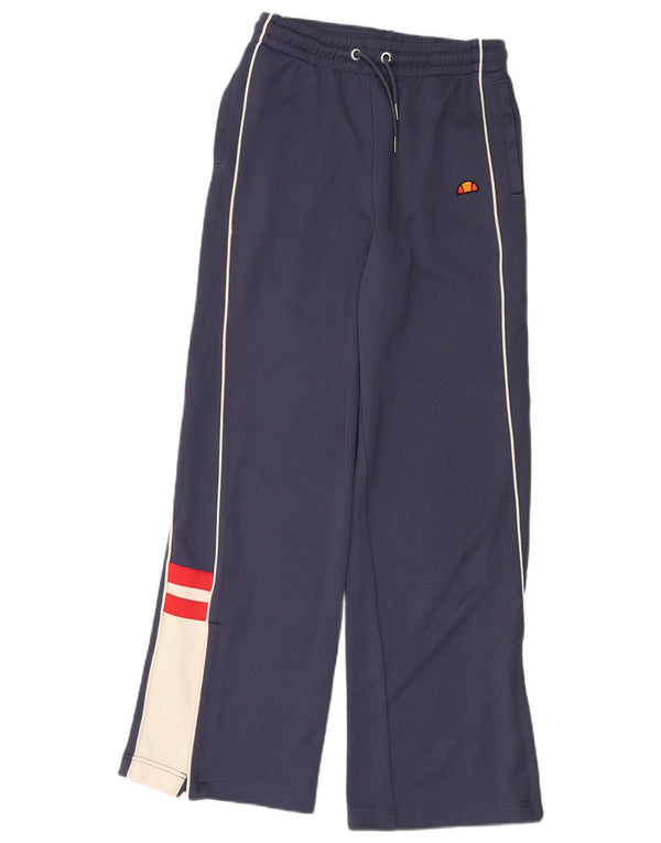 Ellesse Womens Træningsdragt Bukser UK 8 Small Navy Blue Colourblock Bomuld