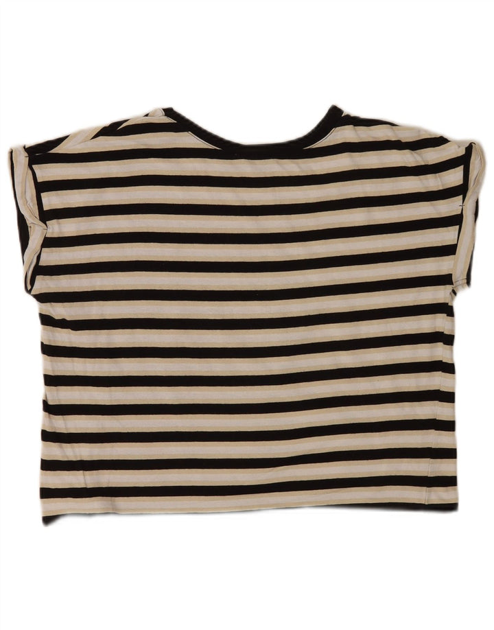 Zara Dame Oversized T-Shirt Top UK 10 Small Multicolored Striped