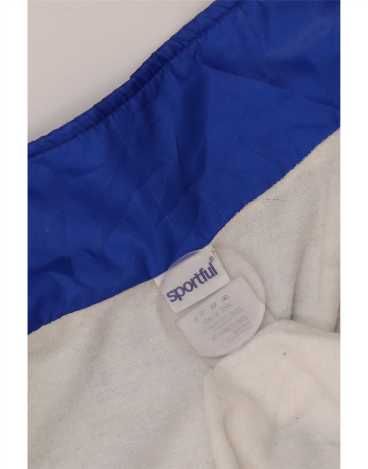 Vintage træningsdragt til mænd Topjakke XL Blå Geometrisk Polyester