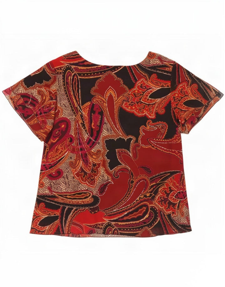 Marks & Spencer Damebluse Top UK 20 2XL Sort Paisley Polyester