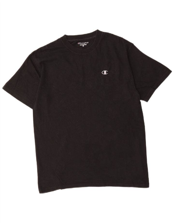 Champion Herre T-Shirt Top Medium Sort Bomuld