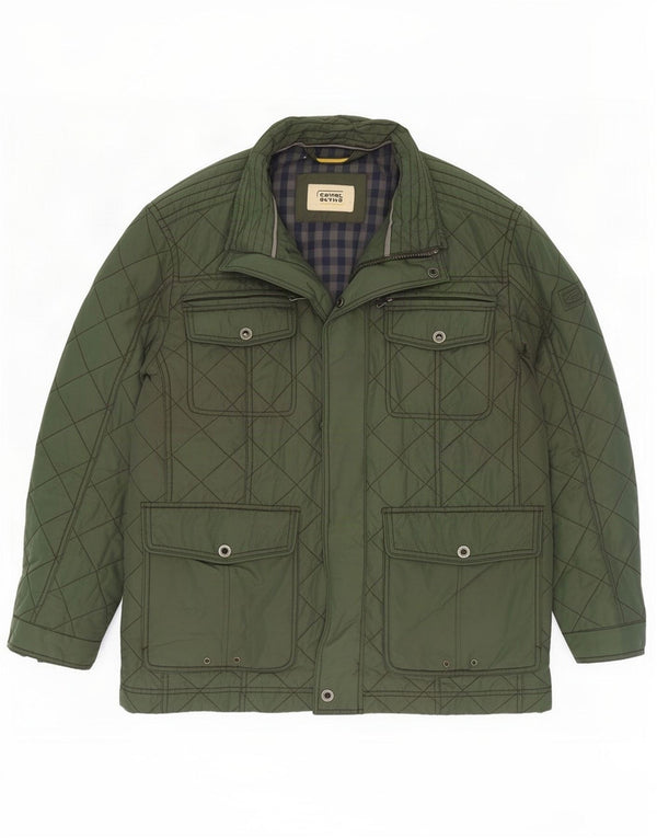 Camel Active Mens Quilted Jacket EU 50 Large Green Polyamide