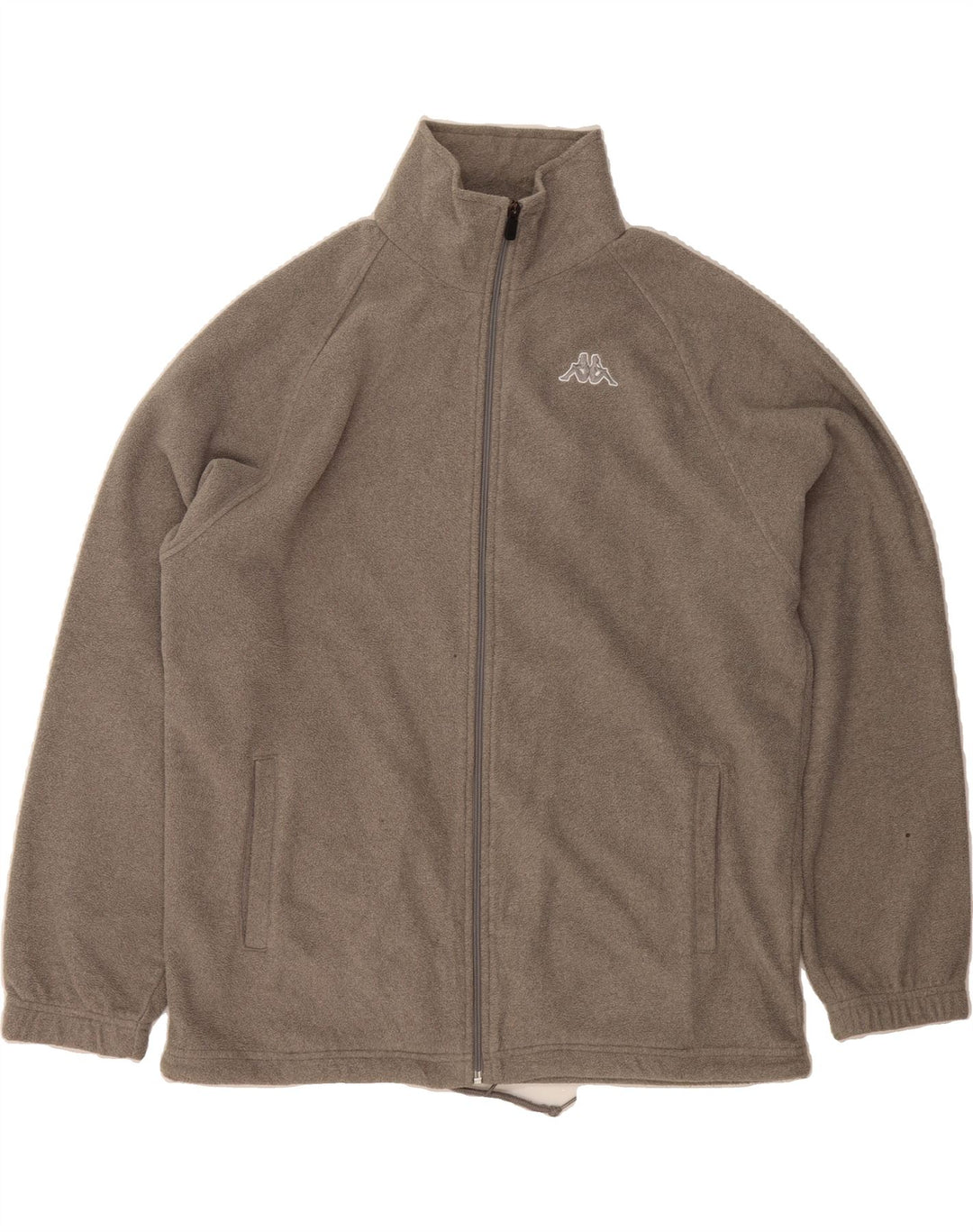 KAPPA Mens Fleece Jacket UK 40 Large Grey Polyester Vintage Kappa and Second-Hand Kappa from Messina Hembry 