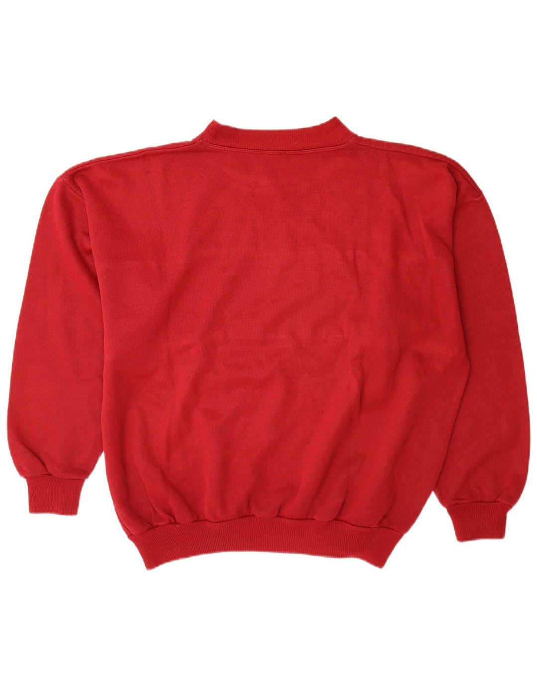 Vintage Herre grafisk sweatshirt Jumper XL Rød Colourblock