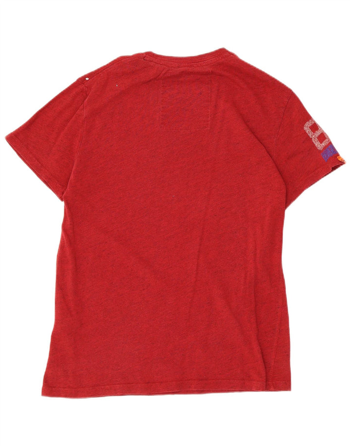 Superdry Grafisk T-shirt til mænd, medium rød bomuld