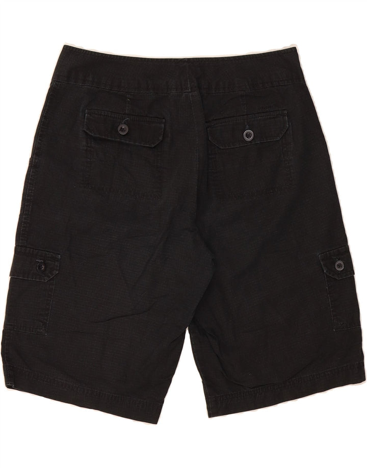 IZOD Womens Cargo Shorts US 10 Large W32 Black Check Cotton Vintage Izod and Second-Hand Izod from Messina Hembry 