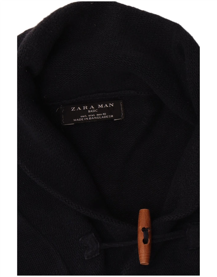 Zara Herre Sjalhalstrøje Sweater Stor Marineblå