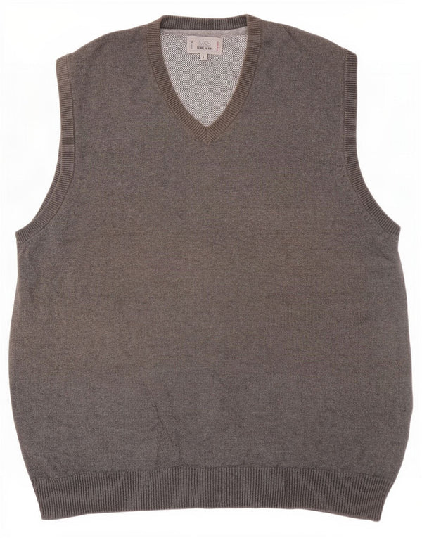 Marks & Spencer Mens Regular Fit Vest Tank Top Large Grey Cotton