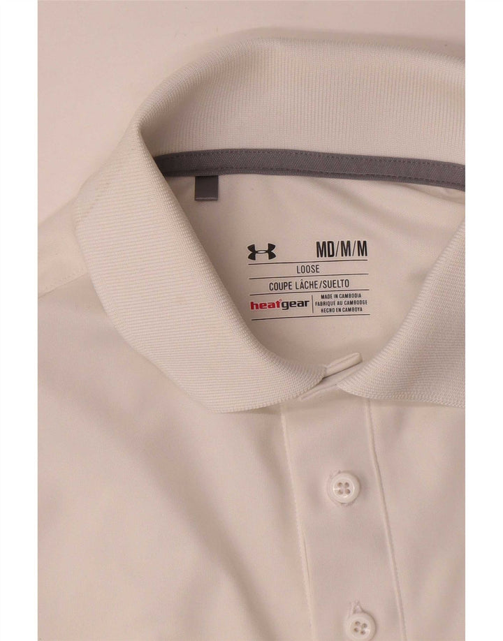 Under Armour Herre Heat Gear Polo Shirt Medium White